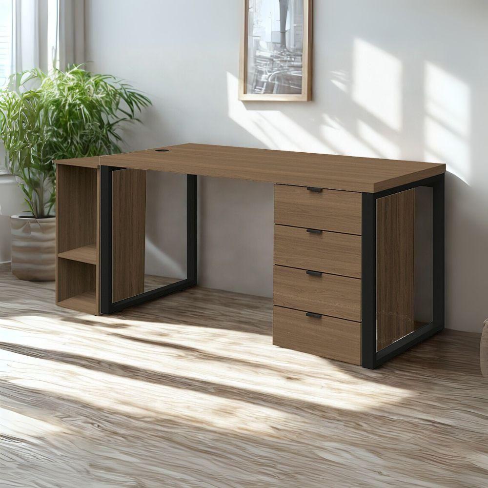 Conjunto Escritorio Industrial 3 Peças 150 Cm Frame Kappesberg Munique - 2