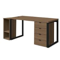 Conjunto Escritorio Industrial 3 Peças 150 Cm Frame Kappesberg Munique - 1