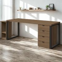 Conjunto Escritorio Industrial 3 Peças 190 Cm Frame Kappesberg Munique - 2