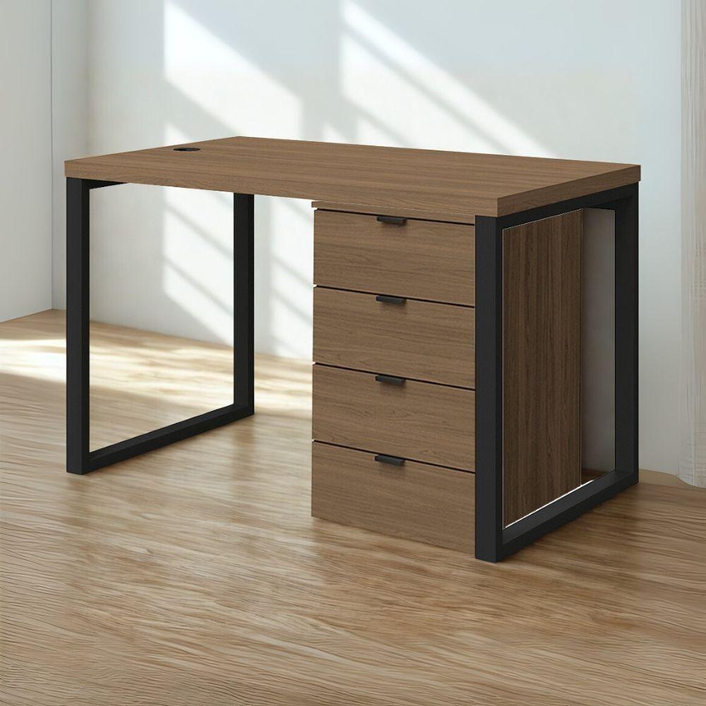 Mesa Escritorio 120 Cm E Gaveteiro 4 Gavetas Frame Kappesberg Munique - 5