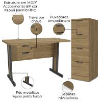 Conjunto Escritorio 3 Pecas 500401 Versatil Kappesberg Itapua