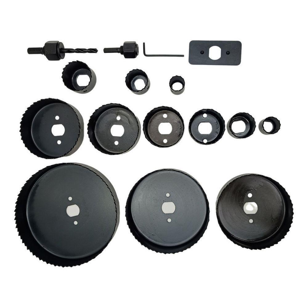 Jogo Brocas Serra Copo 16 Pçs Fura Madeira Pvc 19mm A 127mm - 5