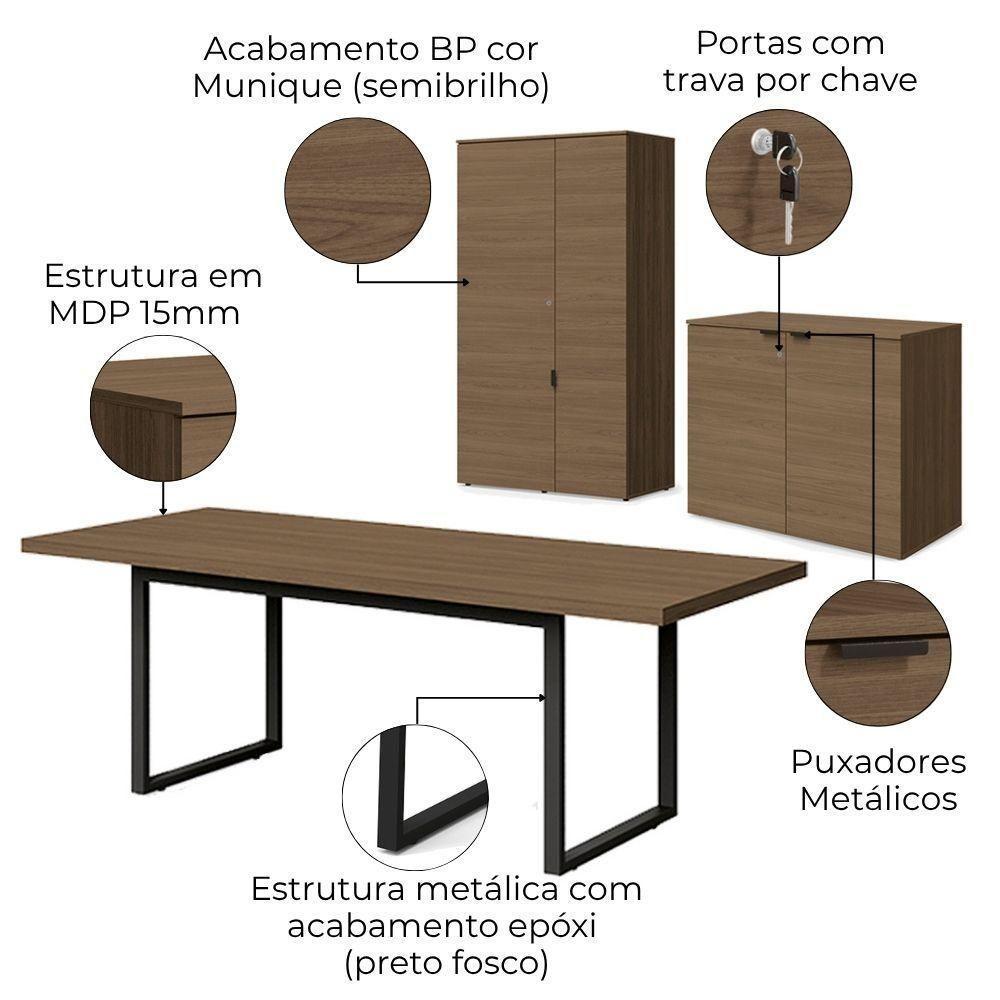 Conjunto Escritorio 3 Peças Frame Kappesberg Munique - 3