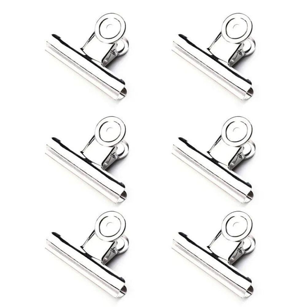 Kit 36 Presilhas Grampo Metal Prata Para Unhas Curvatura C Tamanho Pequeno - 1