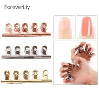Kit 36 Presilhas Grampo Metal Prata Para Unhas Curvatura C Tamanho Pequeno - 6