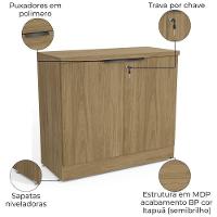 Balcao Para Escritorio 2 Portas 91 Cm Versatil 1011a Kappesberg Itapua - 3