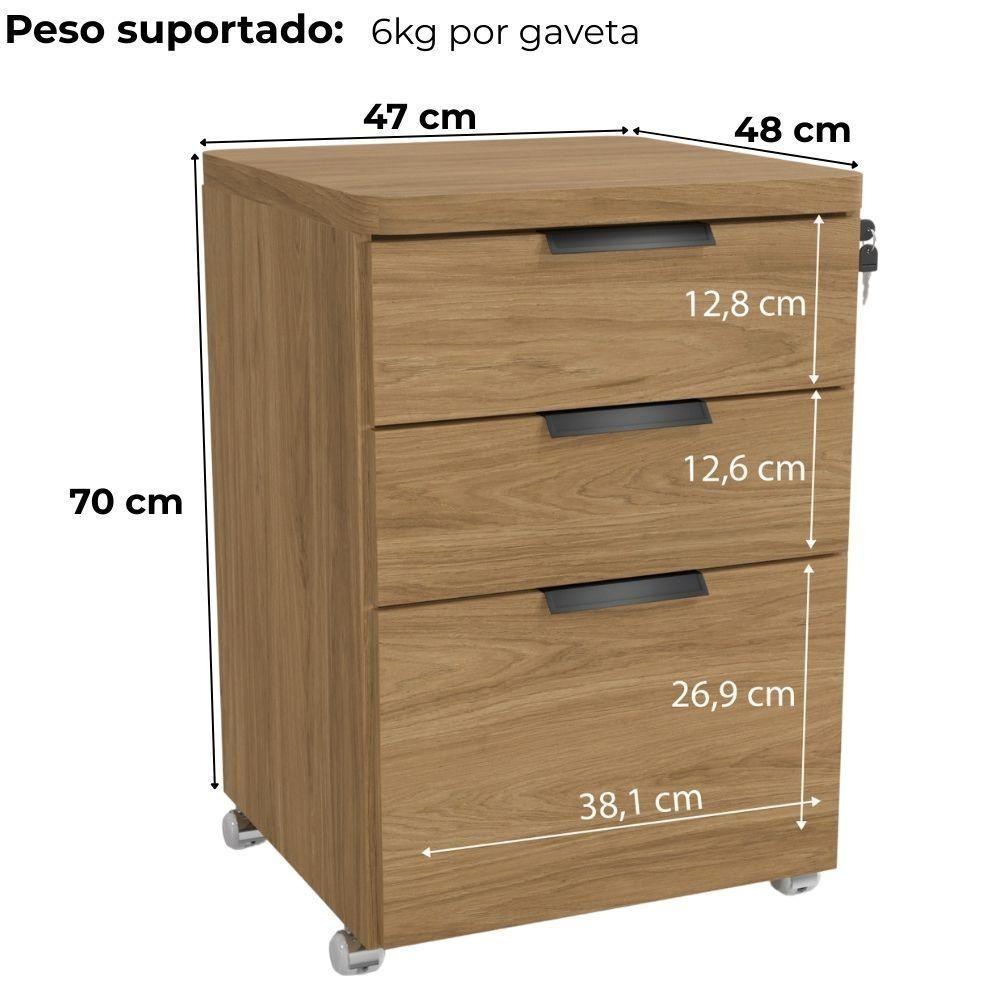 Conjunto Escritorio 4 Pecas Versatil Kappesberg Itapua - 5