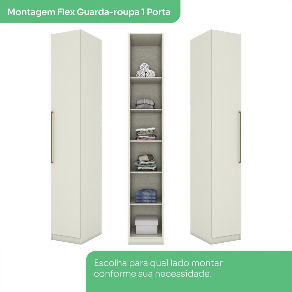 Quarto Casal Modulado 10 Portas Cm Seletto Henn Areia - 5
