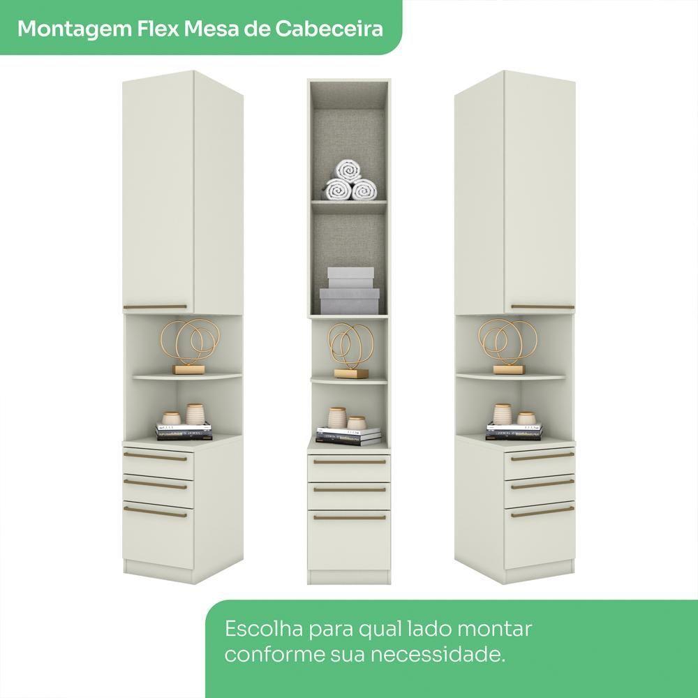Quarto Casal Modulado 10 Portas Cm Seletto Henn Areia - 6