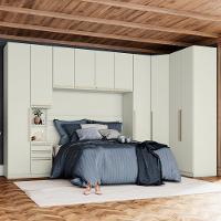 Quarto Casal Modulado 10 Portas Cm Seletto Henn Areia - 2