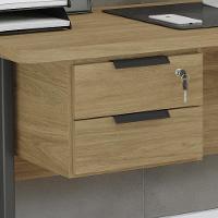 Gaveteiro De Mesa 2 Gavetas 37 Cm Versatil 2001a Kappesberg Itapua - 2