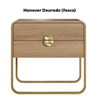 Kit 02 Mesas De Cabeceira 2 Gavetas Organica 60 Cm 28062 Artesano Hanover Dourado