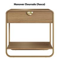 Kit 02 Mesas De Cabeceira 1 Gaveta Organica 60 Cm 28061 Artesano Hanover Dourado