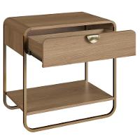 Kit 02 Mesas De Cabeceira 1 Gaveta Organica 60 Cm 28061 Artesano Hanover Dourado - 6