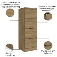 Gaveteiro Pasta Suspensa 4 Gavetas Versatil 1004a Kappesberg Itapua - 3