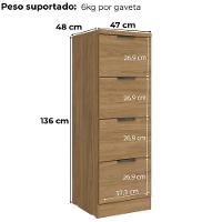 Gaveteiro Pasta Suspensa 4 Gavetas Versatil 1004a Kappesberg Itapua