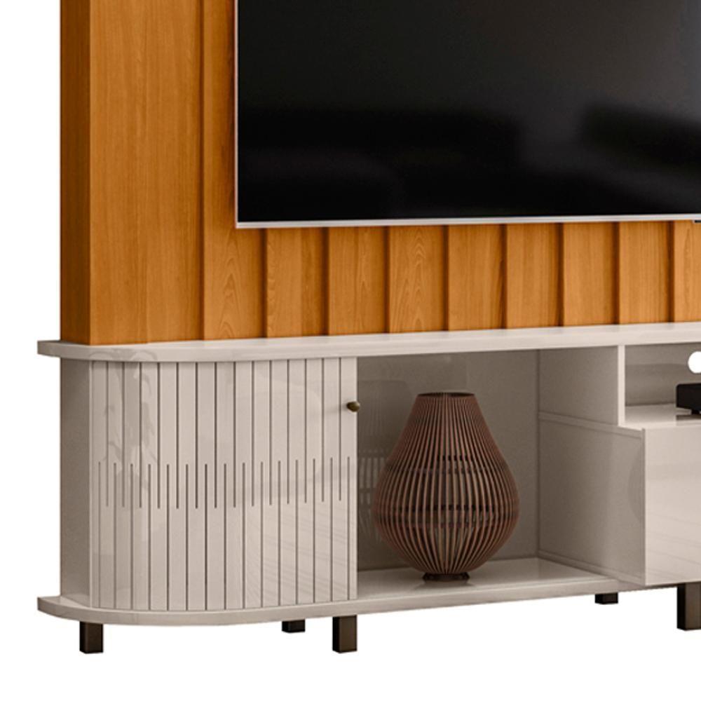 Estante Home Tv 70 Polegadas 243 Cm Le Mans Madetec Cinamomo Off White - 4
