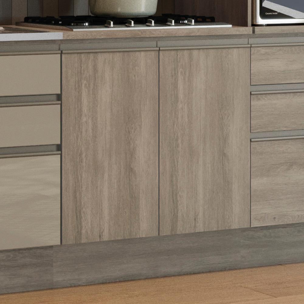 Balcao Tampo Cooktop 2 Portas 80 Cm Maxxi G744 Kappesberg Nogal - 2