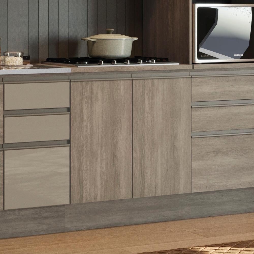 Balcao Tampo Cooktop 2 Portas 80 Cm Maxxi G744 Kappesberg Nogal - 7