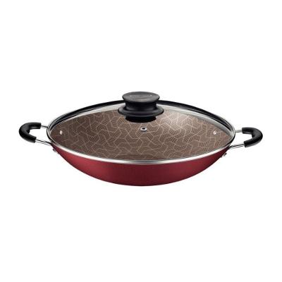 Panela Wok Paris 32 Cm 4,4 L Em Alumínio Com Revestimento Antiaderente Vermelho Tramontina 28545/732