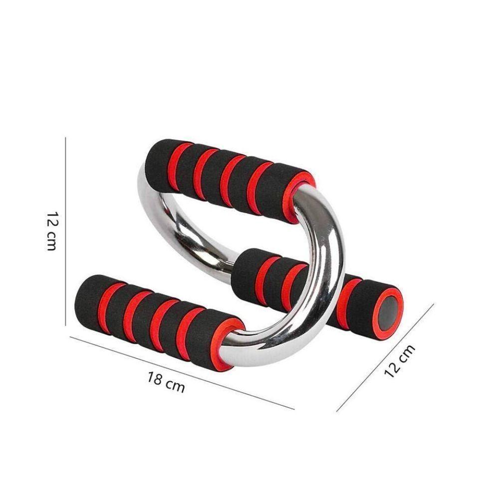 Suporte Para Flexao Apoio De Chao Barra Treino Ombro Triceps Peito Abdomen Prancha Academia Em Casa Aparelho Push Up Fit - 8