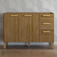 Balcao Para Pia 3 Portas 2 Gavetas 120 Cm Urbane Ktp Freijo - 2