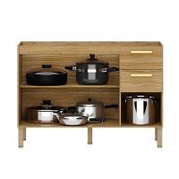 Balcao Para Pia 3 Portas 2 Gavetas 120 Cm Urbane Ktp Freijo - 6