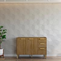 Balcao Para Pia 3 Portas 2 Gavetas 120 Cm Urbane Ktp Freijo - 7