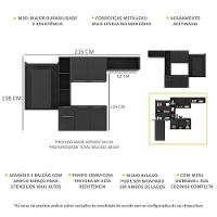 Cozinha Compacta Com Mesa Dobrável Sofia Multimóveis Preta - 7