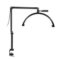 Luz Led Meia Lua Para Cílios Tatuagem Esteticista Mesa Braço Oscilante Chicote Branca Preto - 1