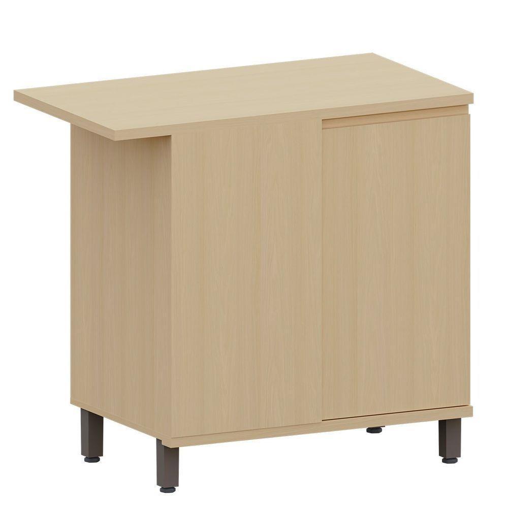 Balcão Canto Reto Para Cozinha 1 Porta Mdp/mdf Aurora Carvalho - 1