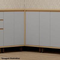 Balcão Canto Reto Para Cozinha 1 Porta Mdp/mdf Aurora Carvalho - 5