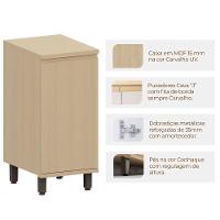 Balcão Para Cozinha 40 Cm 1 Porta Mdf/mdp Aurora Carvalho - 5