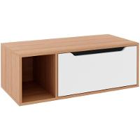 Gabinete De Banheiro 80 Cm Com 1 Porta E Nicho Amêndoa/branco - 1