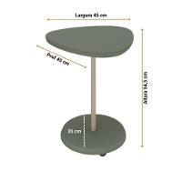 Mesa De Apoio Lateral Bel Verde Menta 45cm - 5