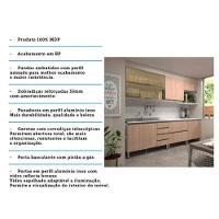 Balcão De Cozinha Com Tampo 1 Porta 1 Gaveta Pérola Branco Polar Com Cumaru 80cm - 6