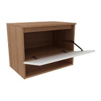 Gabinete Banheiro 1 Porta 60Cm Suspenso Multimóveis Vcr10086 Amêndoa/Branco Amêndoa/Branco - 5