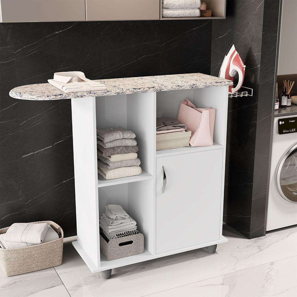 Tábua De Passar Miami Com Armário Organizador Branco - 1