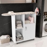 Tábua De Passar Miami Com Armário Organizador Branco - 1