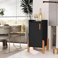 Armário Balcão Multiuso Poseidon Com 1 Porta Preto - 1