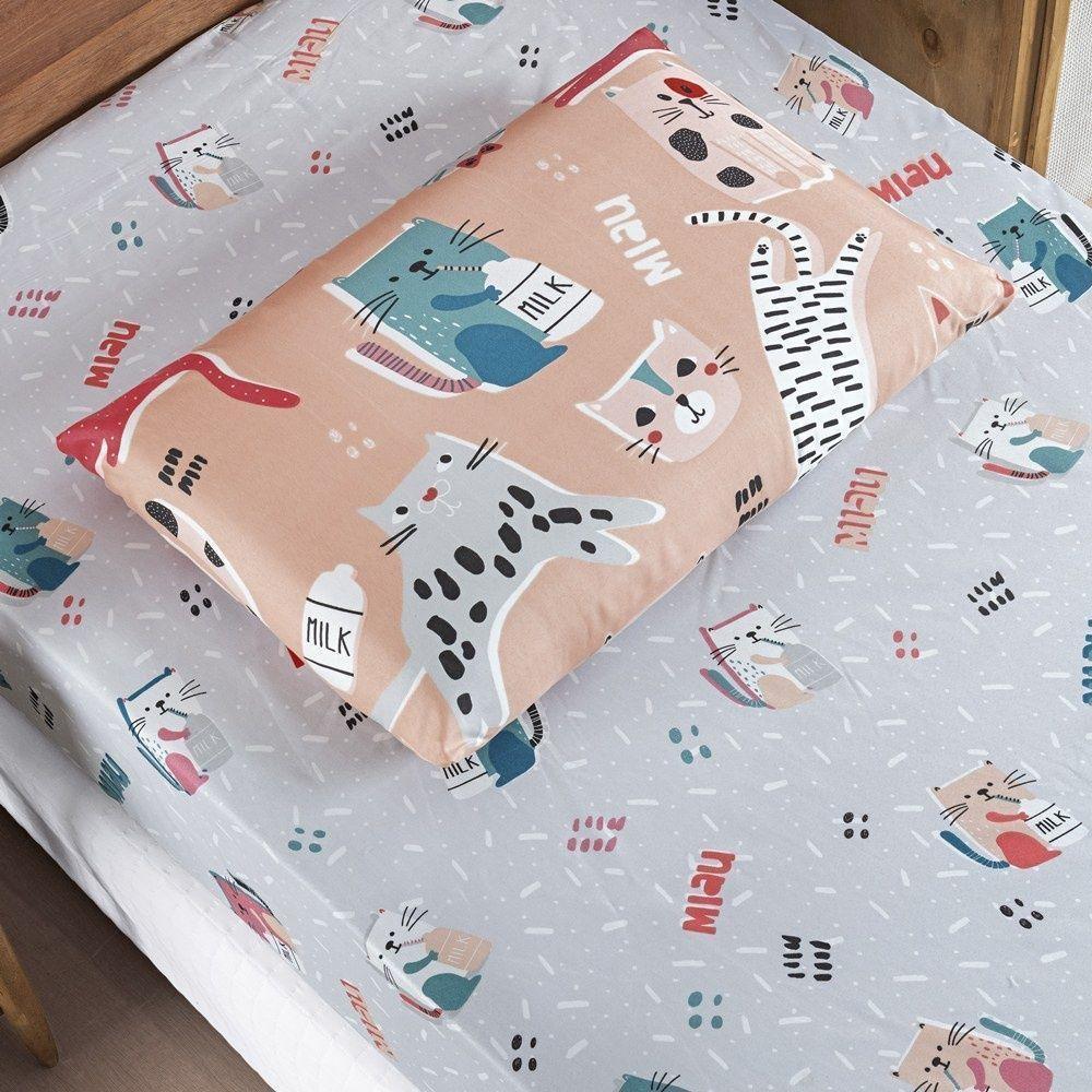 Jogo De Cama Lençol Bouti Infantil Kids Solteiro 02 Peças 100% Poliéster - Gatinha - 3