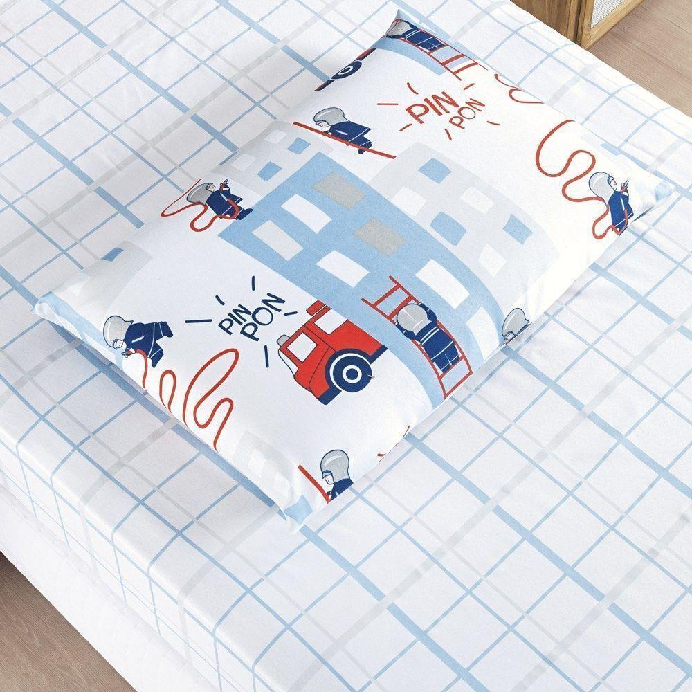 Jogo De Cama Lençol Bouti Infantil Kids Solteiro 02 Peças 100% Poliéster - Bombeiro - 3