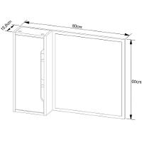 Espelheira Para Banheiro 80 Cm Com 1 Porta Amêndoa/branco