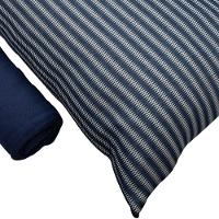 Jogo De Cama Solteiro Portallar Malha 100% Algodão Varsóvia 2 Peças Azul - 3