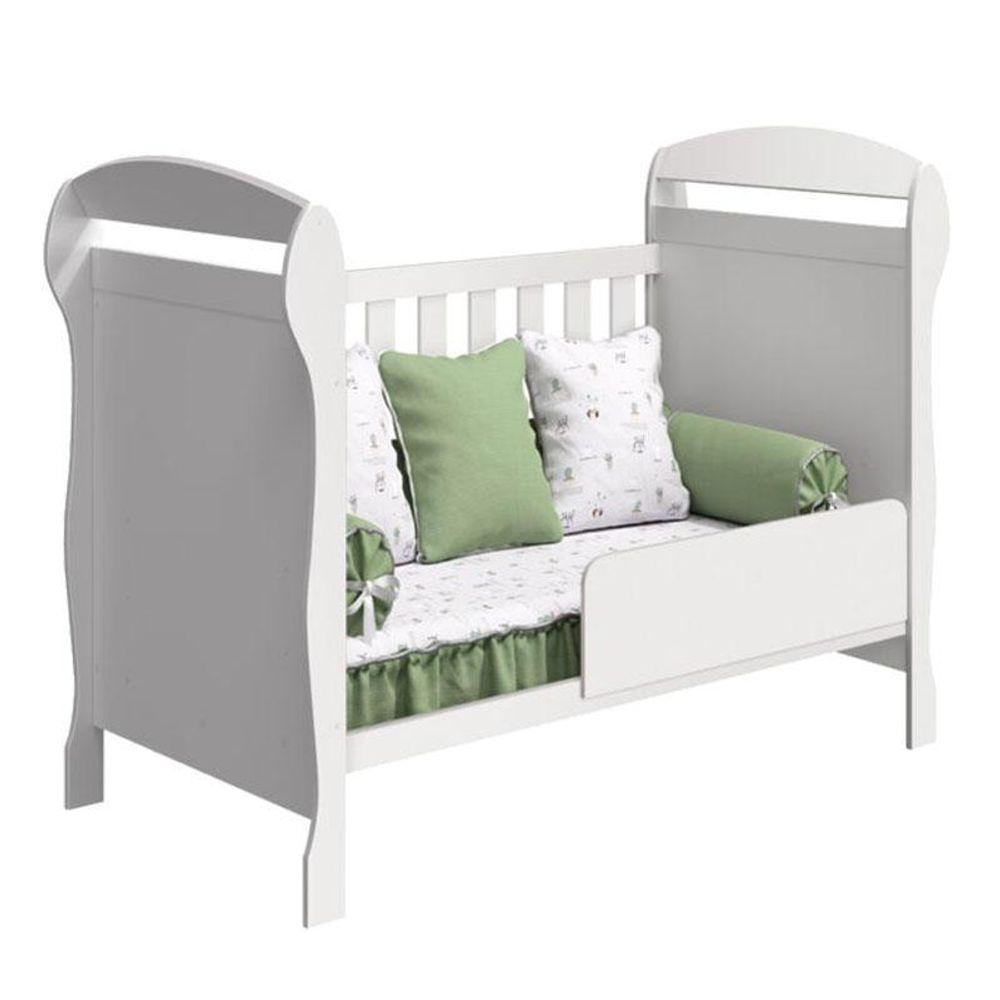 Berço Americano Danny Branco Brilho Com Colchão Gazin ? Reller - 3