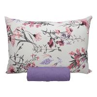 Jogo De Cama Solteiro Portallar Malha 100% Algodão Londres 2 Peças Violeta - 1