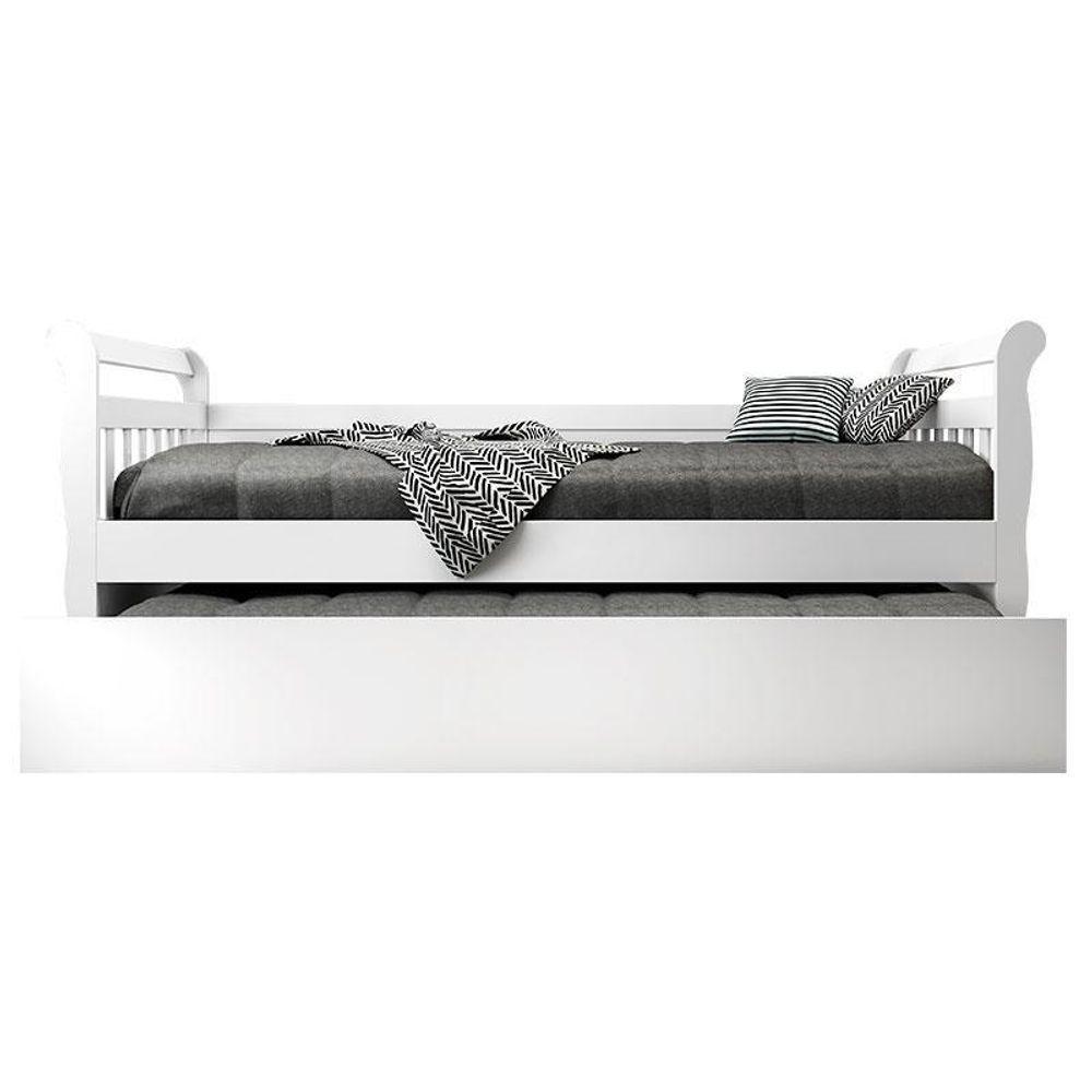 Bicama Babá Júlia Branco Brilho Com 2 Colchões ? Carolina - 2