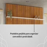 Painel New Interlagos Para Tv 75 Polegadas Do Piso Ao Teto - Madetec Cinamomo Off White - 7