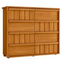 Cômoda Grande 8 Gavetas 100% Mdf Ripada Talita Cinamomo - 1