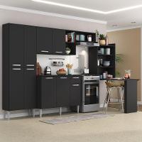 Cozinha Completa C/ Mesa Dobrável Paris Multimóveis Preta - 6